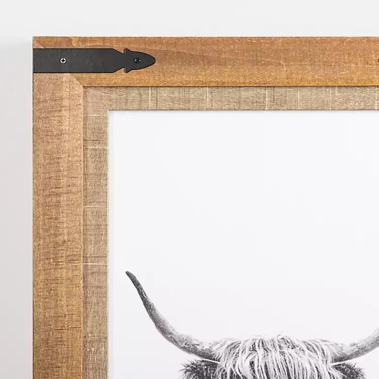 Kirklands Home Framed Art|Furry Highland Cow Framed Art Print