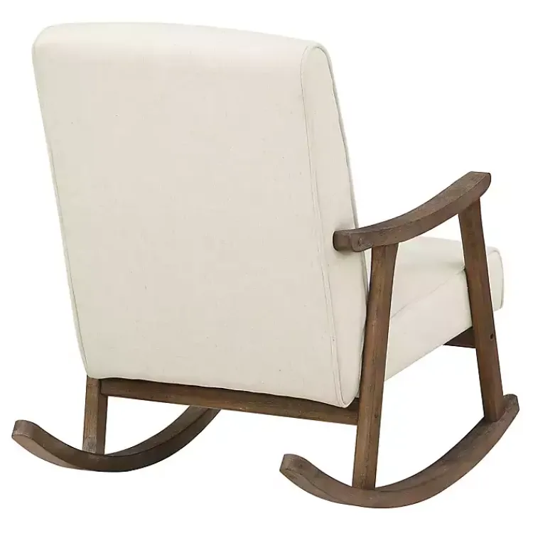 Kirklands Home Accent Chairs|Gainsborough Upholstered Rocking Chair Ivory