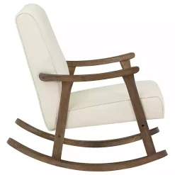 Kirklands Home Accent Chairs|Gainsborough Upholstered Rocking Chair Ivory