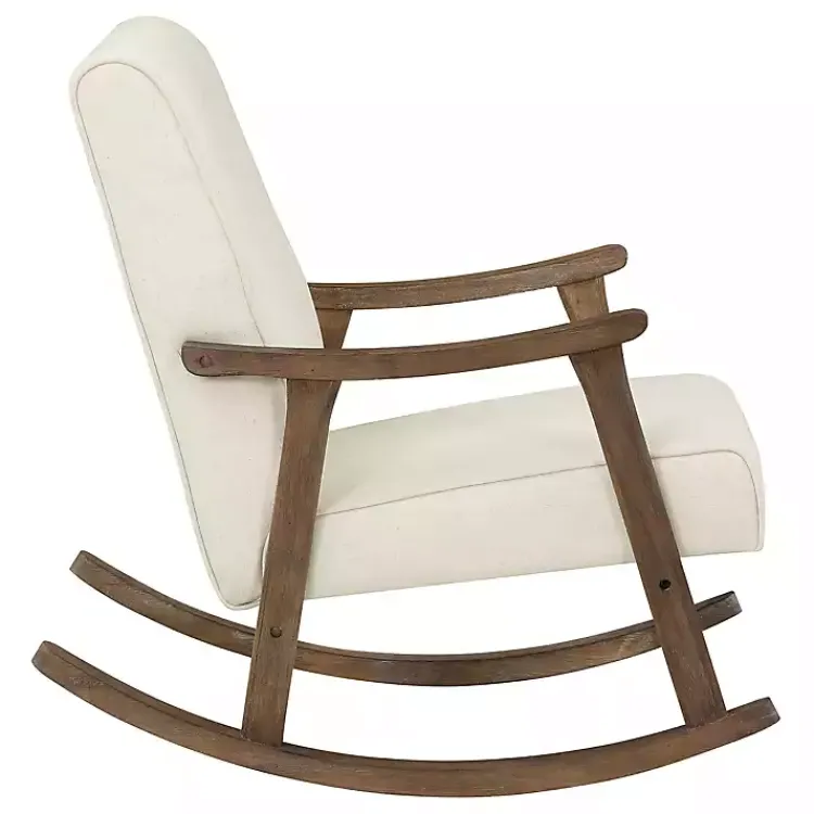 Kirklands Home Accent Chairs|Gainsborough Upholstered Rocking Chair Ivory