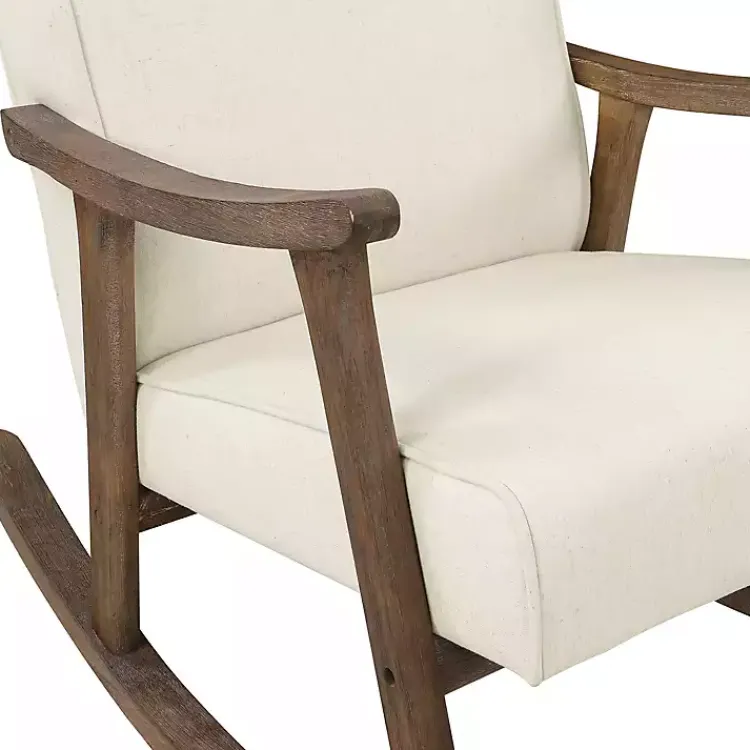 Kirklands Home Accent Chairs|Gainsborough Upholstered Rocking Chair Ivory