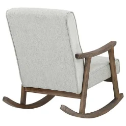 Kirklands Home Accent Chairs|Gainsborough Smoke Upholstered Rocking Chair Gray