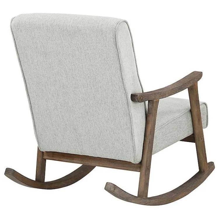 Kirklands Home Accent Chairs|Gainsborough Smoke Upholstered Rocking Chair Gray
