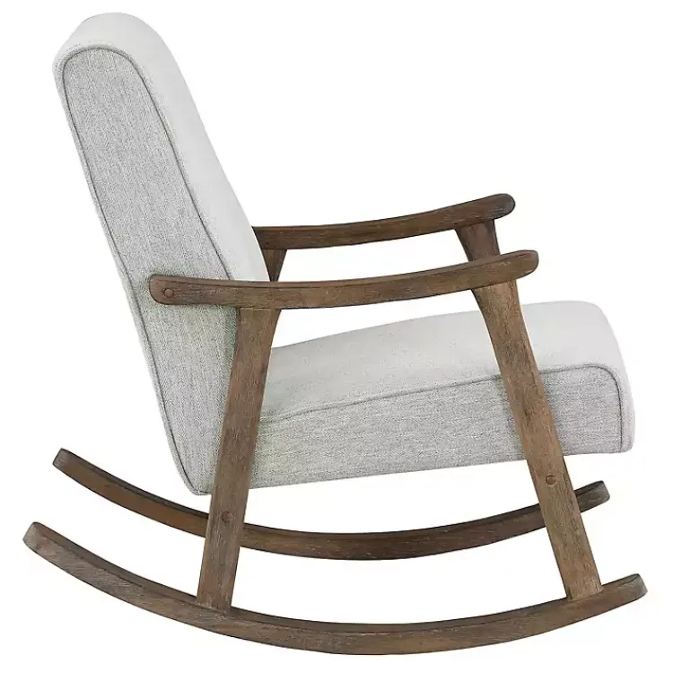 Kirklands Home Accent Chairs|Gainsborough Smoke Upholstered Rocking Chair Gray