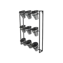 Kirklands Home Planters|Galvanized Wall Holder Planter Silver