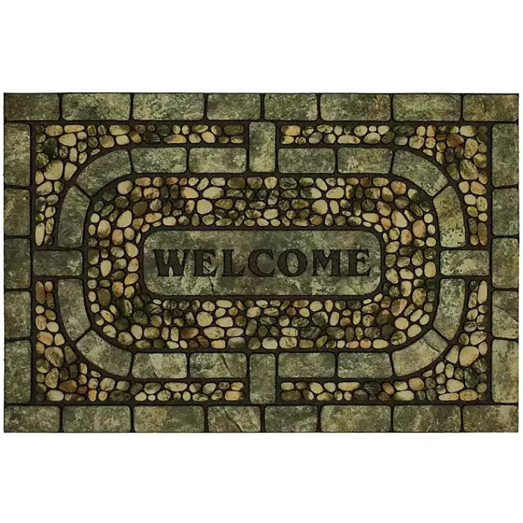 Kirklands Home Doormats|Garden Pebble Welcome Doormat
