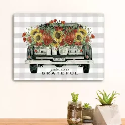 New Gather and Be Grateful Truck Canvas Art Print Fall