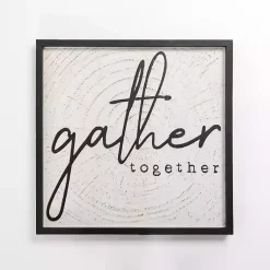 Kirklands Home Wall Quotes & Signs|Gather Together Framed Wall Plaque