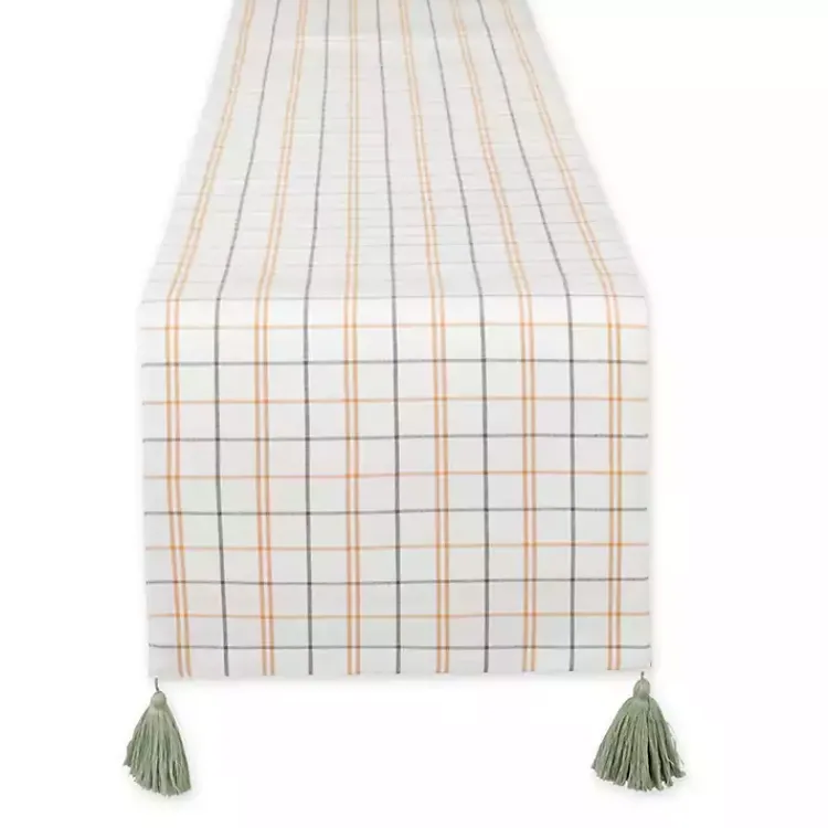 Kirklands Home Table Linens|Gather with Pumpkin Harvest Table Runner White