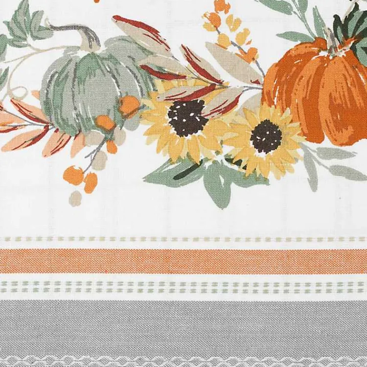 Kirklands Home Table Linens|Gather with Pumpkin Harvest Table Runner White