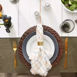 Kirklands Home Table Linens|Gather with Pumpkin Harvest Table Runner White