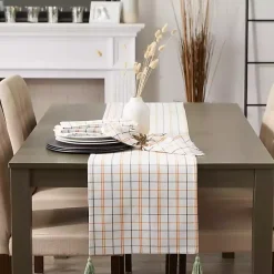 Kirklands Home Table Linens|Gather with Pumpkin Harvest Table Runner White