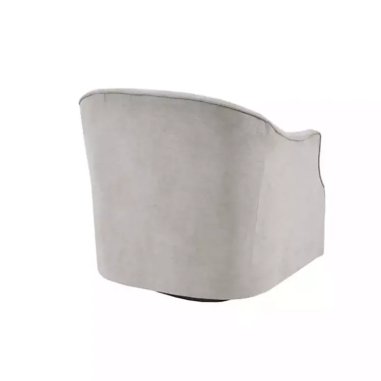 Kirklands Home Accent Chairs|Gayla Taupe Button Tufted Swivel Accent Chair Gray