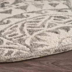 Kirklands Home Area Rugs|Geometric Round Waves Area Rug, 6 ft.