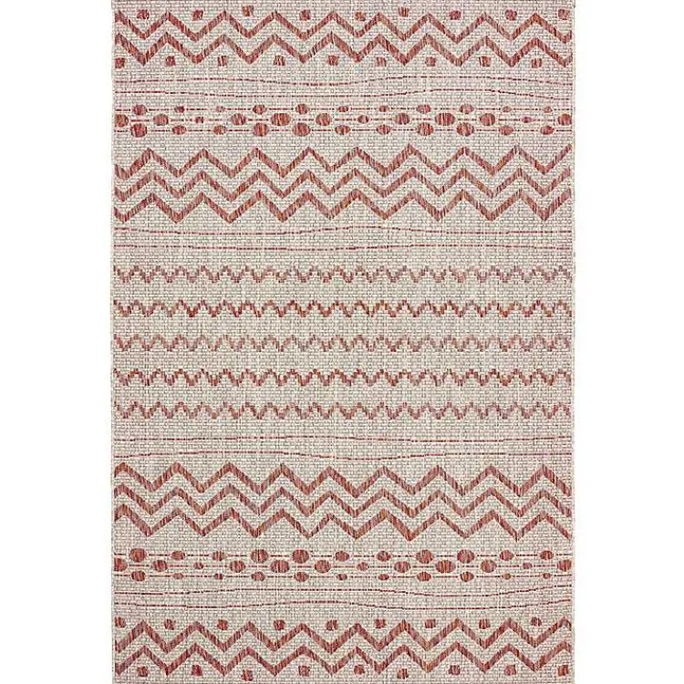 Kirklands Home Outdoor Rugs|Geometric Stripe Sun Shower Outdoor Area Rug, 5x8