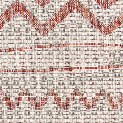 Kirklands Home Outdoor Rugs|Geometric Stripe Sun Shower Outdoor Area Rug, 5x8