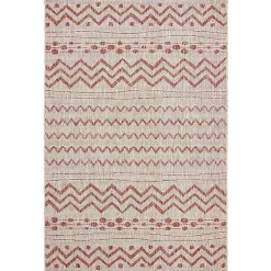 Kirklands Home Outdoor Rugs|Geometric Stripe Sun Shower Outdoor Area Rug, 7x9
