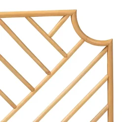 Kirklands Home Beds & Headboards|Geometric Weave Rat Queen Headboard Tan