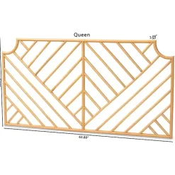 Kirklands Home Beds & Headboards|Geometric Weave Rat Queen Headboard Tan