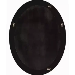 Kirklands Home Decorative Mirrors|George Ridged Oval Wall Mirror Black