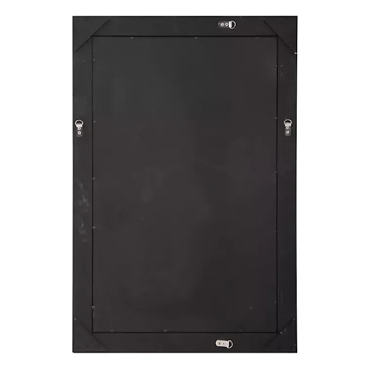 Kirklands Home Decorative Mirrors|George Ridged Rectangular Wall Mirror Black