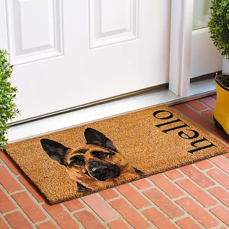 Kirklands Home Doormats|German Shepherd Hello Doormat