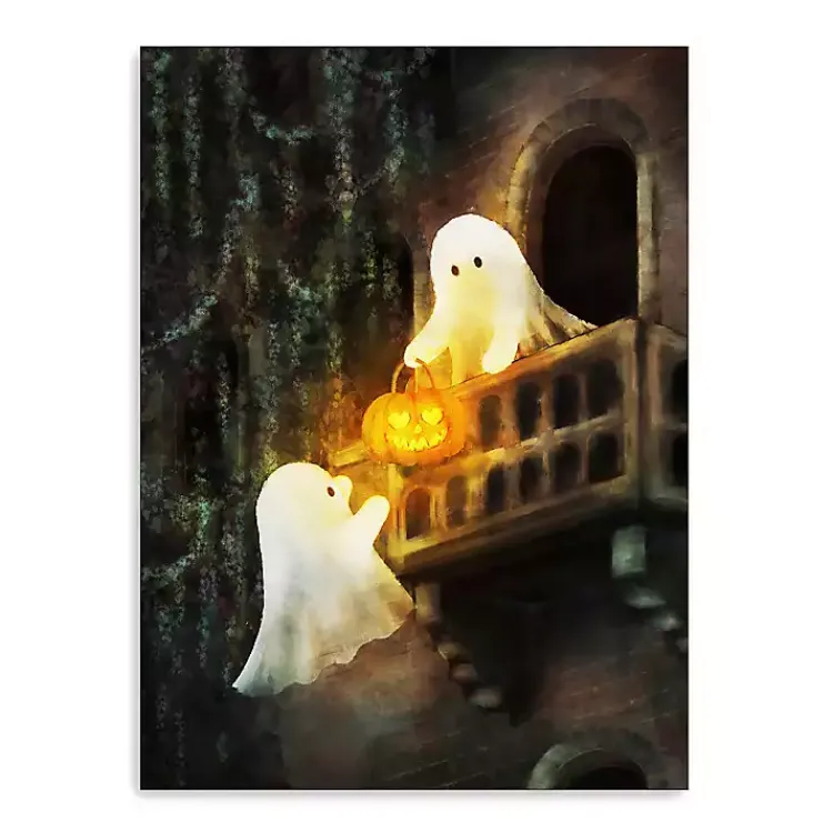 Online Ghostly Sweethearts Canvas Art Print Halloween