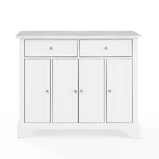 Kirklands Home Kitchen Islands & Bar Carts|Gia All Marble Kitchen Island White