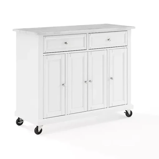 Kirklands Home Kitchen Islands & Bar Carts|Gia All Marble Kitchen Island White