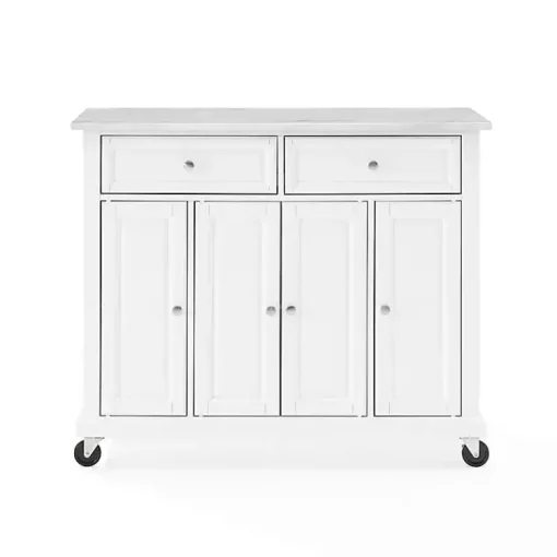 Kirklands Home Kitchen Islands & Bar Carts|Gia All Marble Kitchen Island White