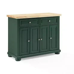 Kirklands Home Kitchen Islands & Bar Carts|Gia Forest Green Wood Kitchen Island