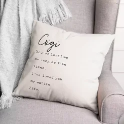 Clearance Gigi I've Loved You My Entire Life White Pillow Pillows