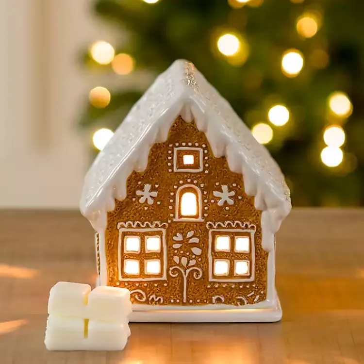 Outlet Gingerbread House Ceramic Wax Warmer Home Fragrance