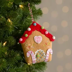 New Gingerbread House Felt Ornament Christmas Ornaments