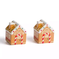 Kirklands Home Serving & Entertaining|Gingerbread House 2-pc. Salt & Pepper Shaker Set Brown