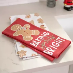 Kirklands Home Kitchen Accessories|Gingerbread Kitchen Towels, Set of 2