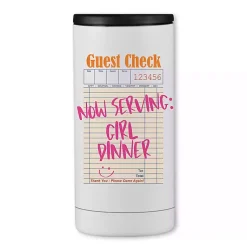 Kirklands Home Barware|Girl Dinner Stainless Steel Koozie White