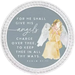 Kirklands Home Wall Quotes & Signs|Give His Angels Round Wall Plaque