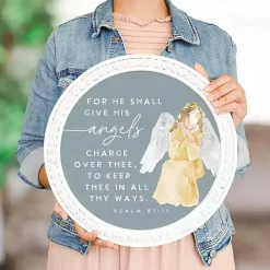 Kirklands Home Wall Quotes & Signs|Give His Angels Round Wall Plaque