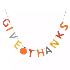 Sale Give Thanks Colorful Banner Fall