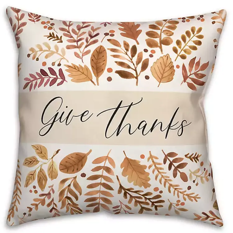 Hot Give Thanks Outdoor Throw Pillow Fall