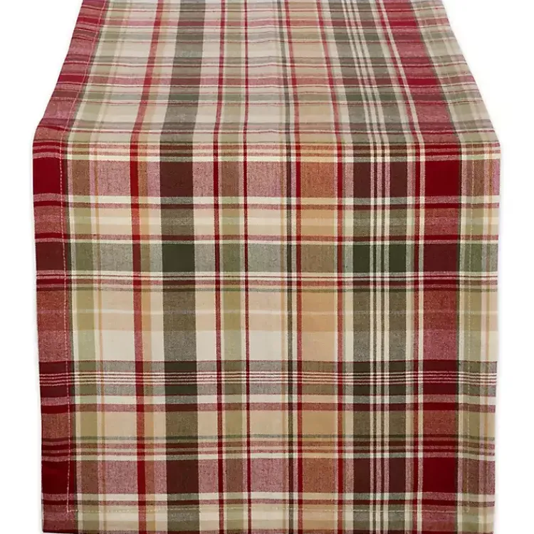 Kirklands Home Table Linens|Give Thanks Plaid Table Runner, 72 in.