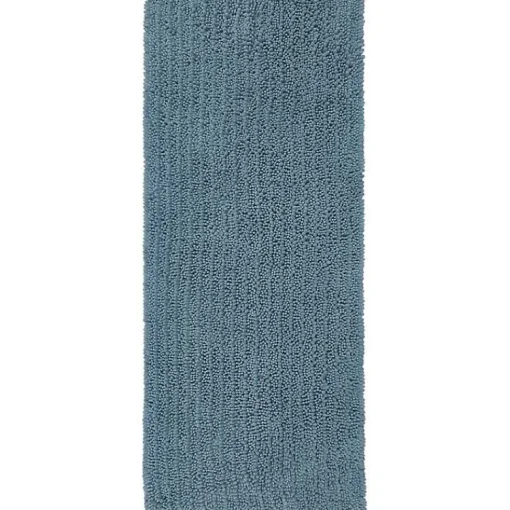 Kirklands Home Bathroom Rugs|Glacier Lofty Pile Chenille Bath Mat, 45 in. Blue