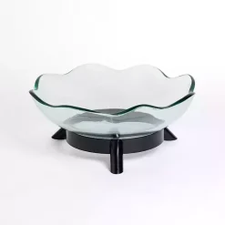 New Glass Scalloped Oversized Decorative Bowl Decorative Bowls & Jars