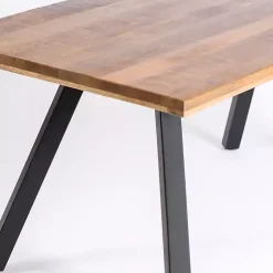 Kirklands Home Dining Tables|Glenn Natural Wood Rectangular Dining Table Brown