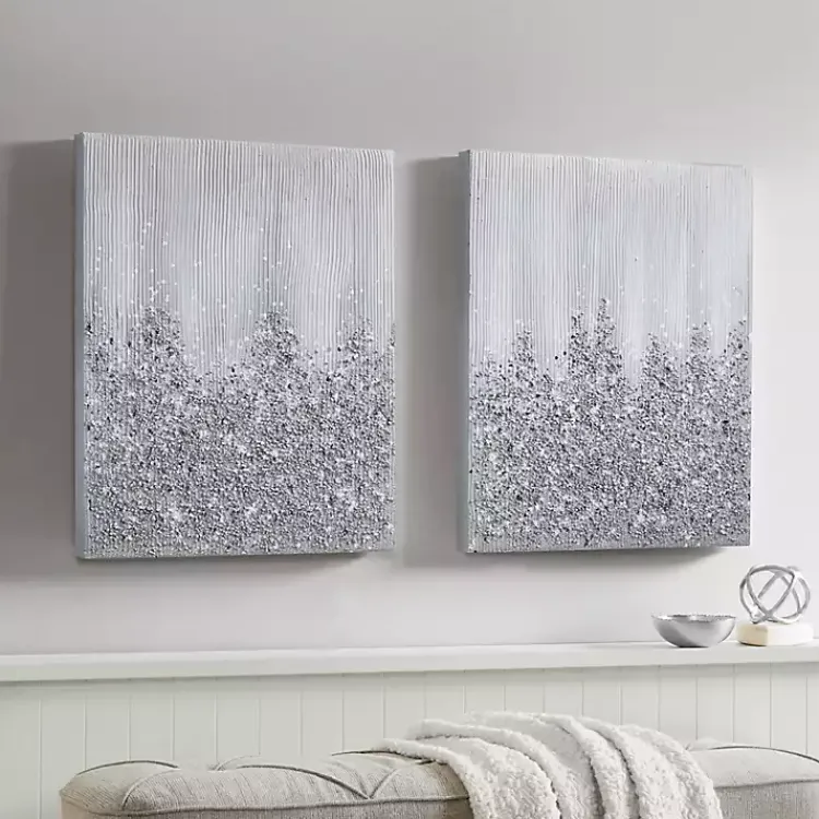 Kirklands Home Canvas Art|Glimmer Gradient 2-pc. Abstract Wall Art