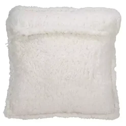 Hot Glittery Silver Sherpa Sequins Throw Pillow Pillows