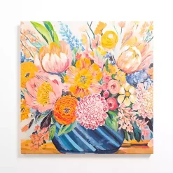 Kirklands Home Canvas Art|Glowing Florals Canvas Art Print Multi