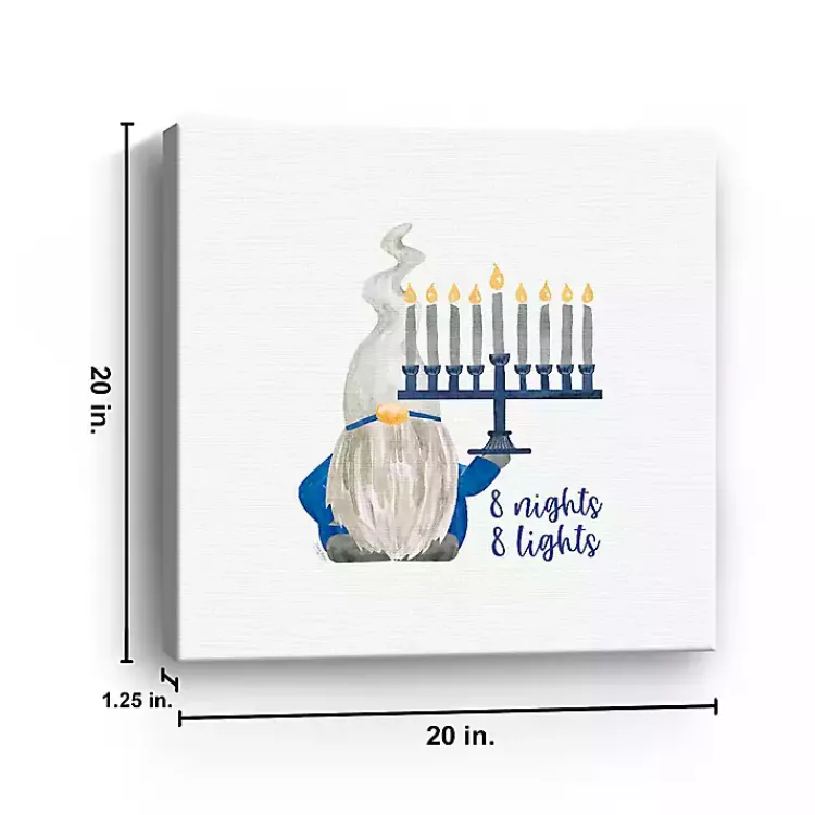 Discount Gnome with Menorah Canvas Art Print Hanukkah Decorations
