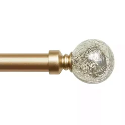 Kirklands Home Curtain Rods & Hardware|Gold Aged Mercury Sphere Curtain Rod, 72 in.